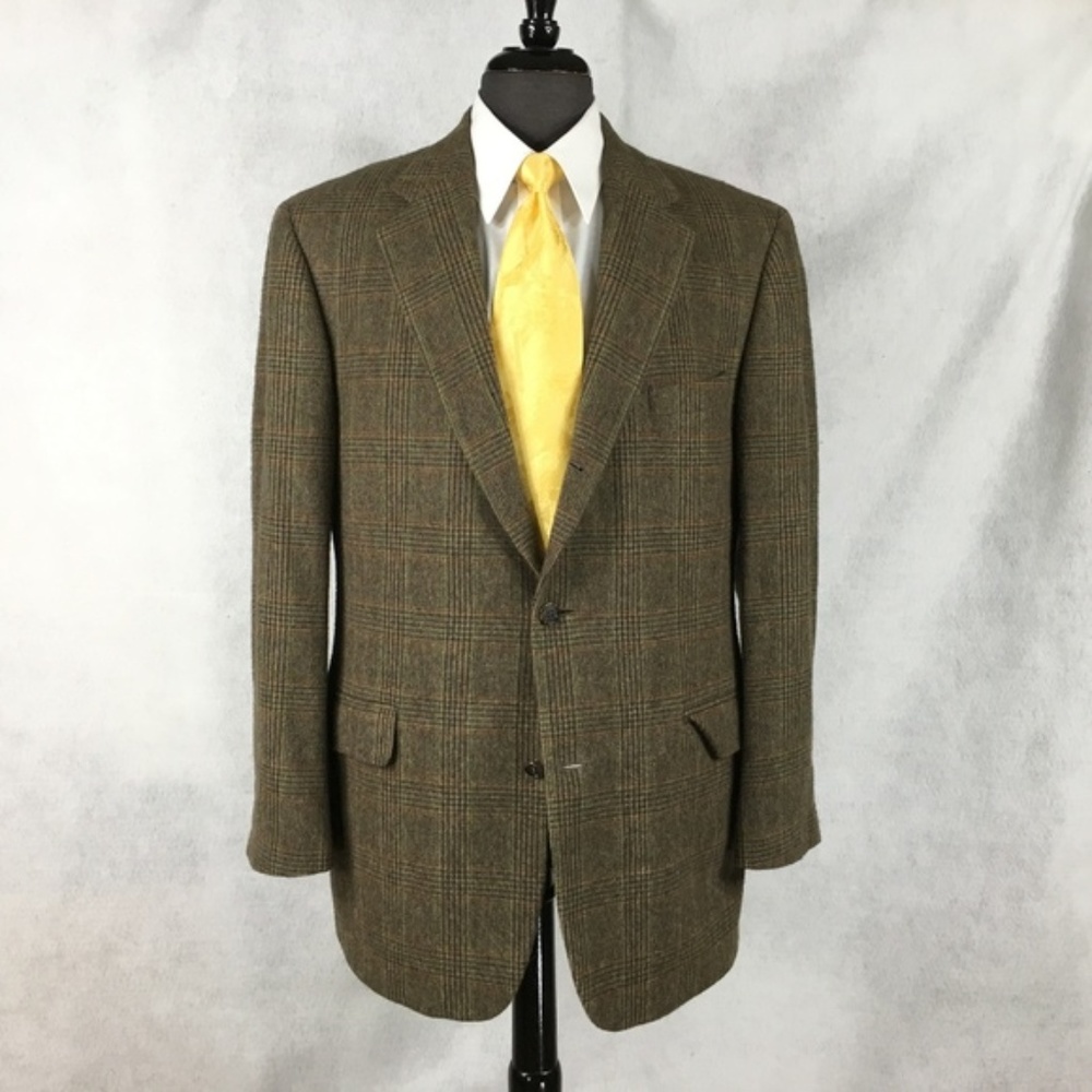 Brooks Brothers Glen Plaid Camel Hair Blazer
